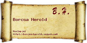 Borcsa Herold névjegykártya